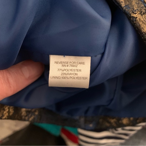 Erin London Blue and Gold Women's Jacket - Picture 7 of 12